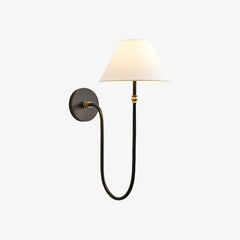 Curved Arm Tapered Shade Wall Light