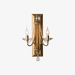 French Country Wood Backplate Wall Lamp
