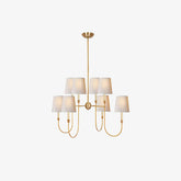 Vendome Gold Fabric Shade Chandelier