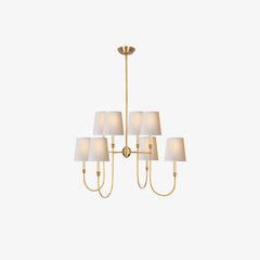 Vendome Gold Fabric Shade Chandelier