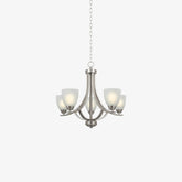 Transitional 5-Light Satin Nickel Chandelier
