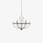 Modern Industrial 12-Light Cage Chandelier