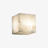 Alabaster Cube Wall Light