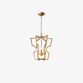 Rustic gold lantern chandelier