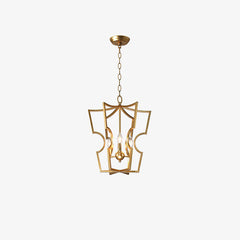 Rustic gold lantern chandelier