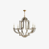 Art Deco Mirrored Candle Chandelier
