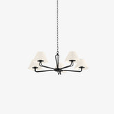 Iron Fabric Shade Chandelier