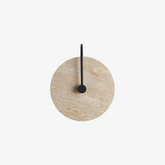 Minimalist Circular Travertine Wall Sconce
