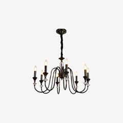 Vintage Iron Scroll Chandelier
