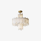 Layered Alabaster Chandelier