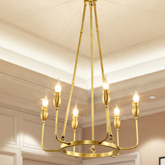 Gold Circlet Candlestick Chandelier