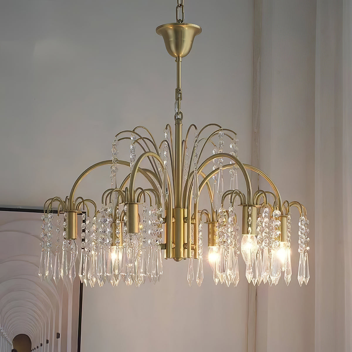 Waterfall Multi-Light Chandelier - view 2 | Liootrlamp
