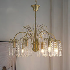 Crystal waterfall chandelier