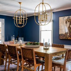 Desmond Antique Gold Oval Lantern Chandelier