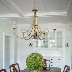 Large Twisted Loop Chandelier