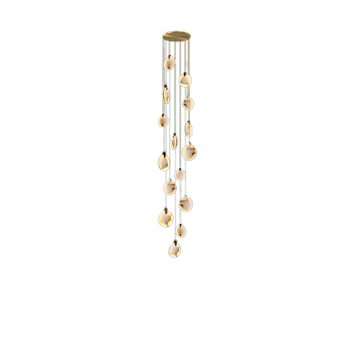 Tiered Alabaster Staircase Chandelier