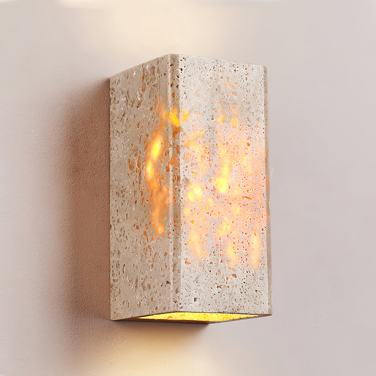 Rectangular Stone LED Wall Lamp - view 6 | Liootrlamp