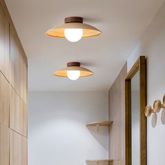 Vintage Wood Dome Ceiling Light