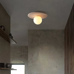 Minimalist Stone Disc Ceiling Light