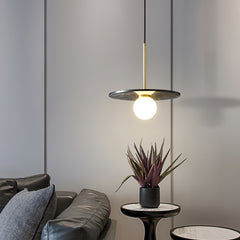 Copper marble round chandelier
