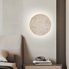 Round Natural Stone LED Wall Light