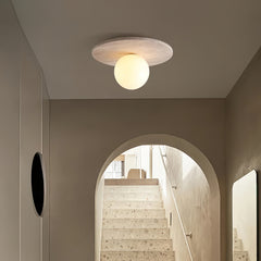 Minimalist Stone Disc Ceiling Light