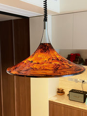 Vintage painted adjustable Pendant Light
