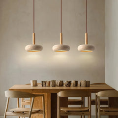 Hourglass Travertine Pendant Light