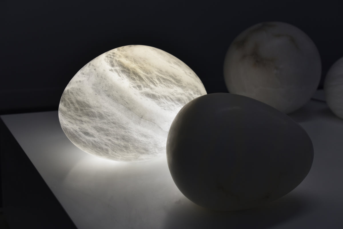 مصباح طاولة مرمر Egg-Shaped