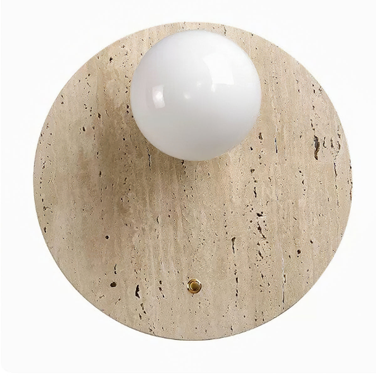 Japanese Oval Travertine Wall Light - view 12 | Liootrlamp