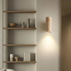 Travertine Cylinder Wall Lamp