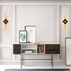 Green Marble Square LED Wall Light