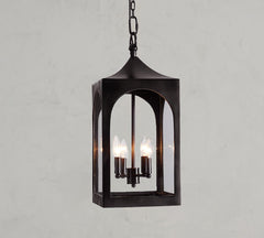 Caleb Vintage-Style Outdoor Lantern Pendant Light