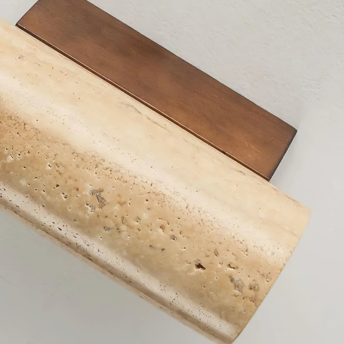 Travertine Cylinder Wall Lamp - view 8 | Liootrlamp