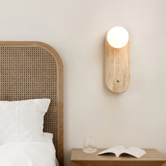 Yellow Oval Travertine Wall Sconce