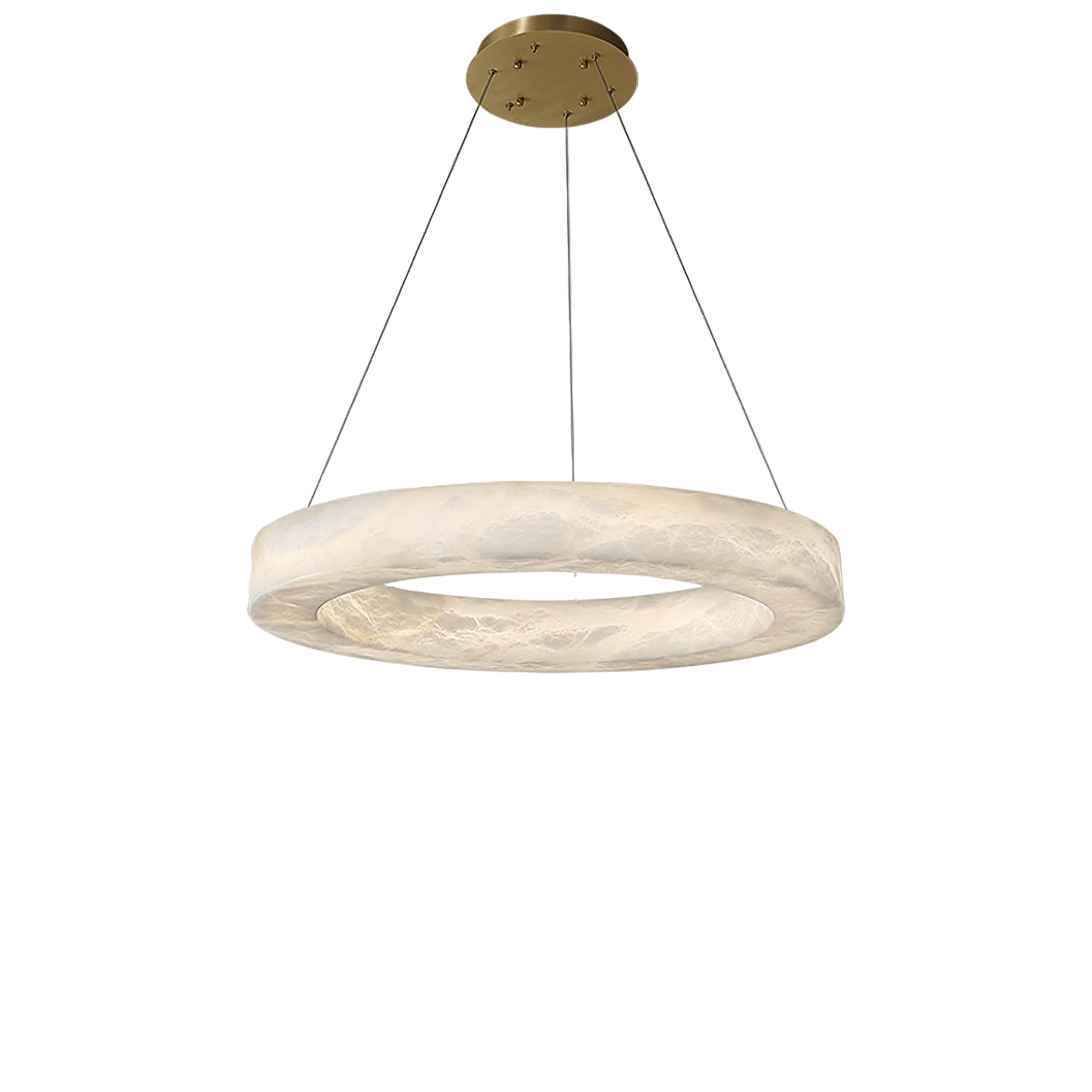 Triple Ring Alabaster Pendant Light - view 31 | Liootrlamp