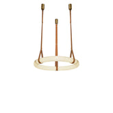 Leather Alabaster Pendant Light