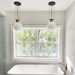 Opal Globe Gunther Pendant Light