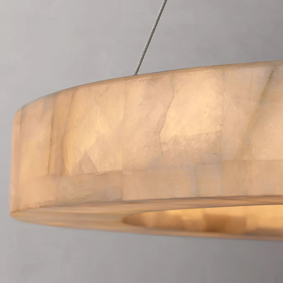Triple Ring Alabaster Pendant Light - view 24 | Liootrlamp