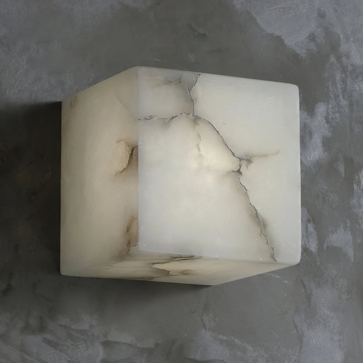 Alabaster Cube Wall Light - view 10 | Liootrlamp