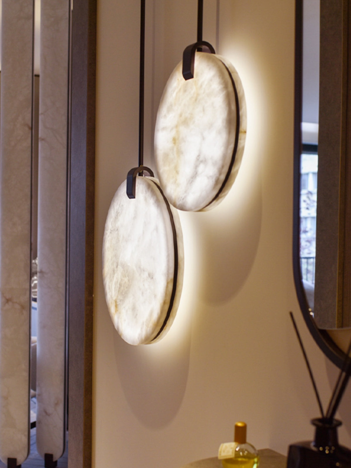 Tiered Alabaster Staircase Chandelier