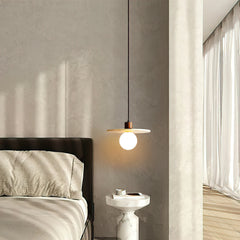 Zen Travertine Disc Pendant Light