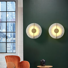 Zen Harmony Round Marble Wall Light