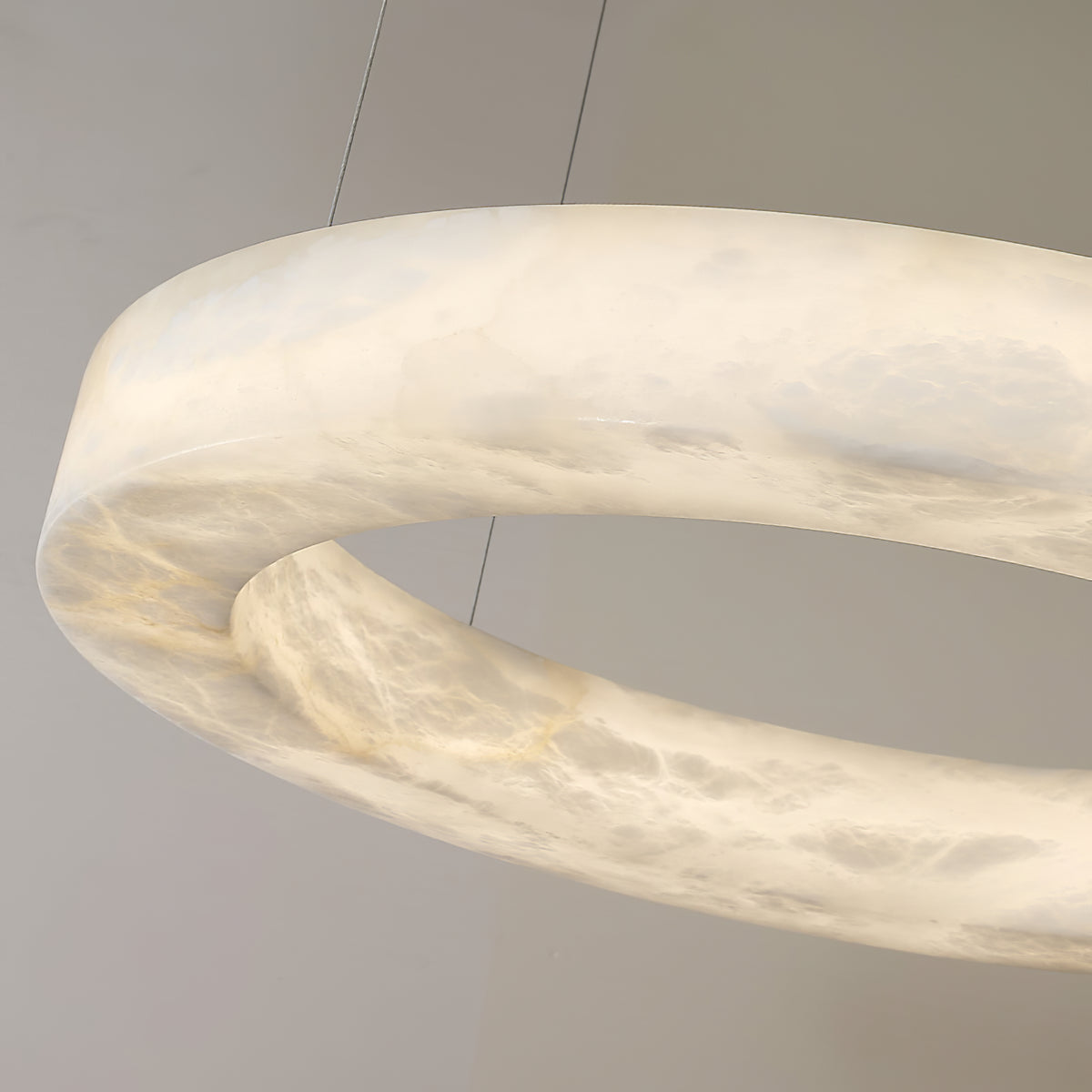 Triple Ring Alabaster Pendant Light - view 25 | Liootrlamp