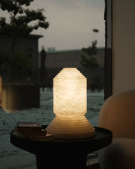 Alabaster Pyramid Table Light