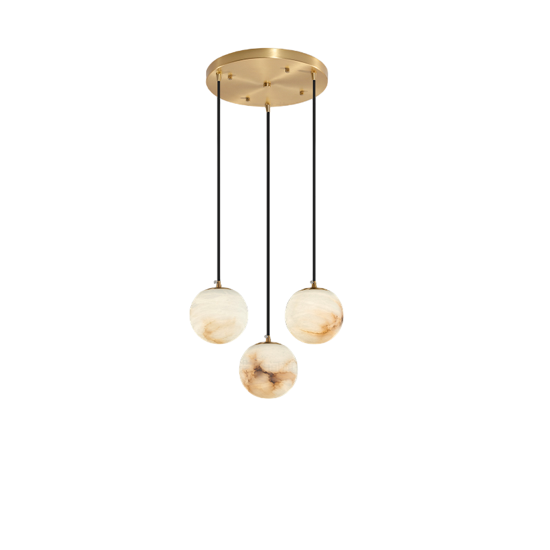 Luxury Multi-Globe Alabaster Pendant Light