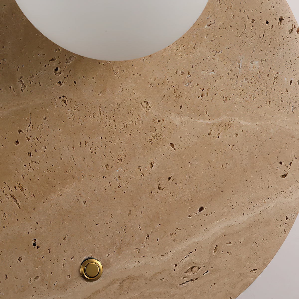 Japanese Oval Travertine Wall Light - view 9 | Liootrlamp