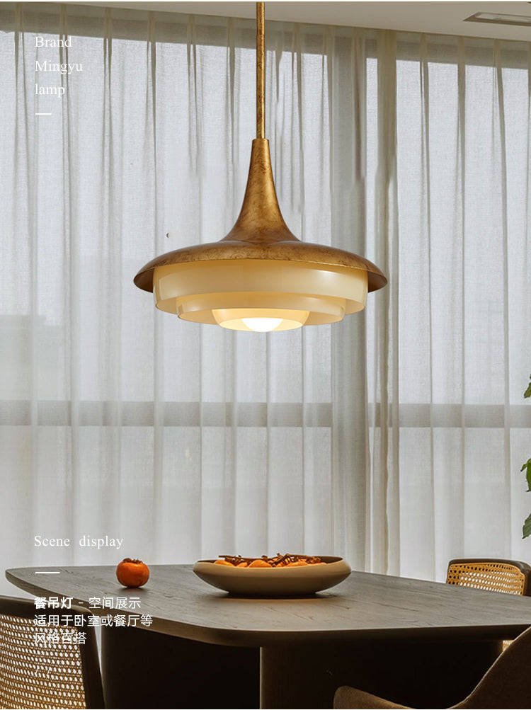 مصباح معلق خشب Mid-Century