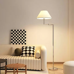 Contemporary Chrome Swing Arm Floor Lamp