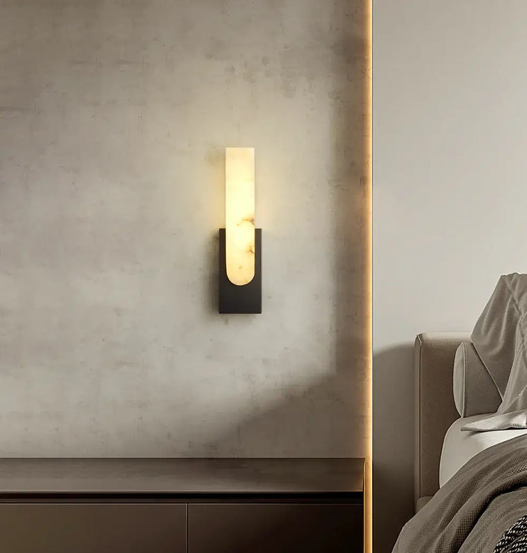 Rectangular Agatha Alabaster Wall Lamp - view 6 | Liootrlamp